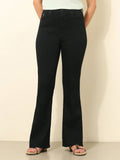 Black Solid Bootcut Fit Jeans | BT10 - view 1