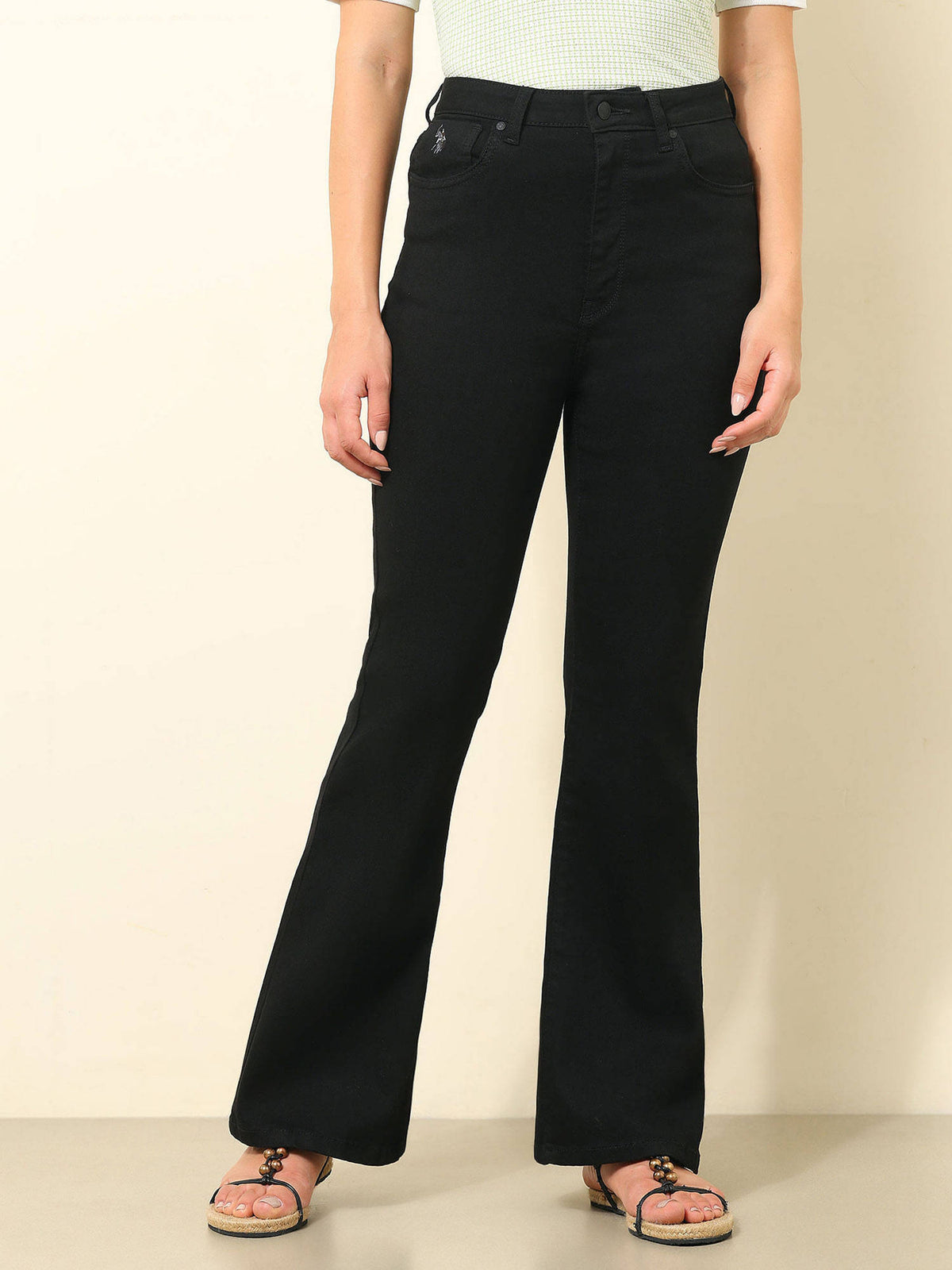 Blue Solid Bootcut Fit Jeans | BG78 - view 13