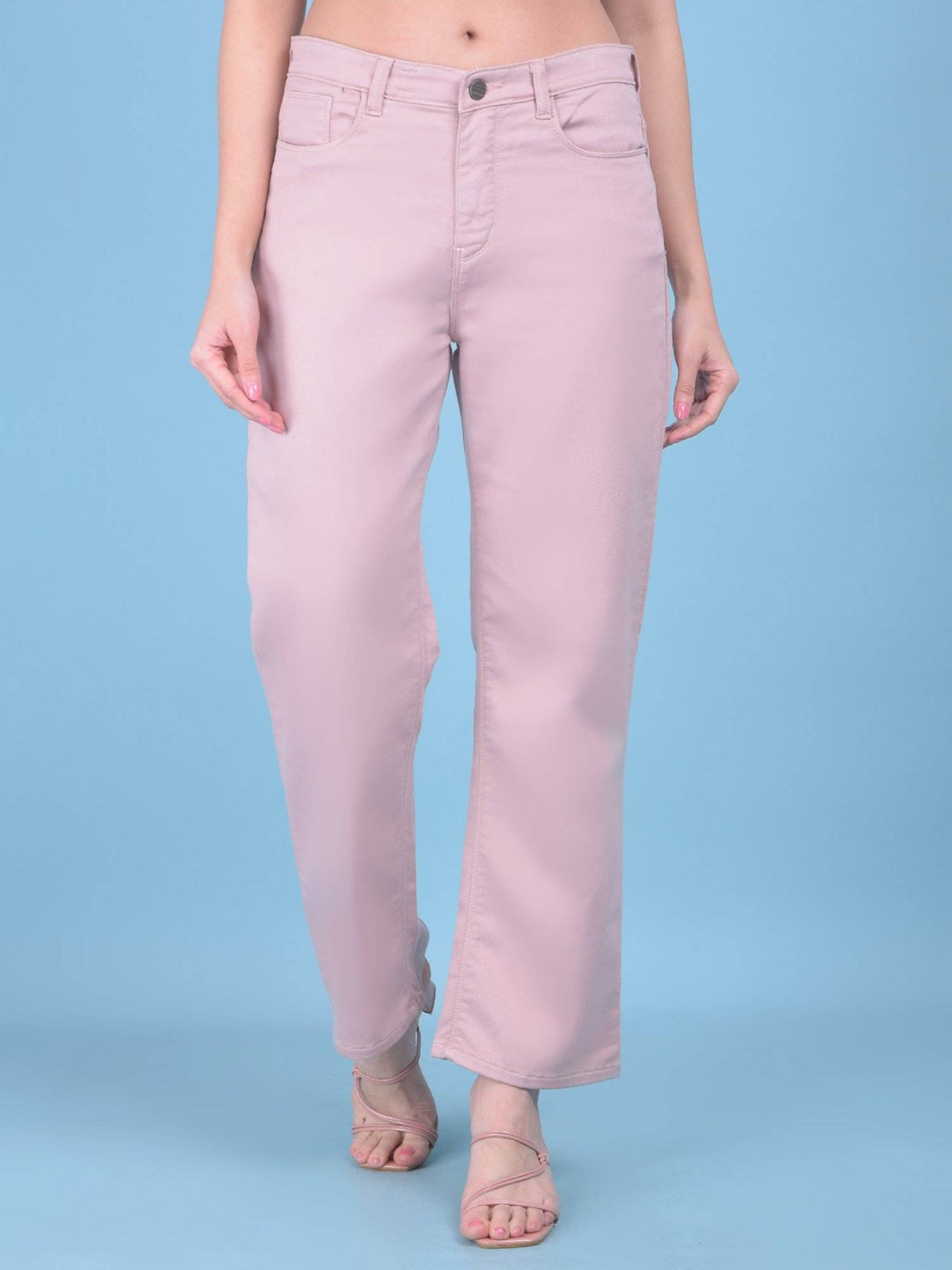 Solid Grey Bootcut Jeans for Women | BT10 - view 10
