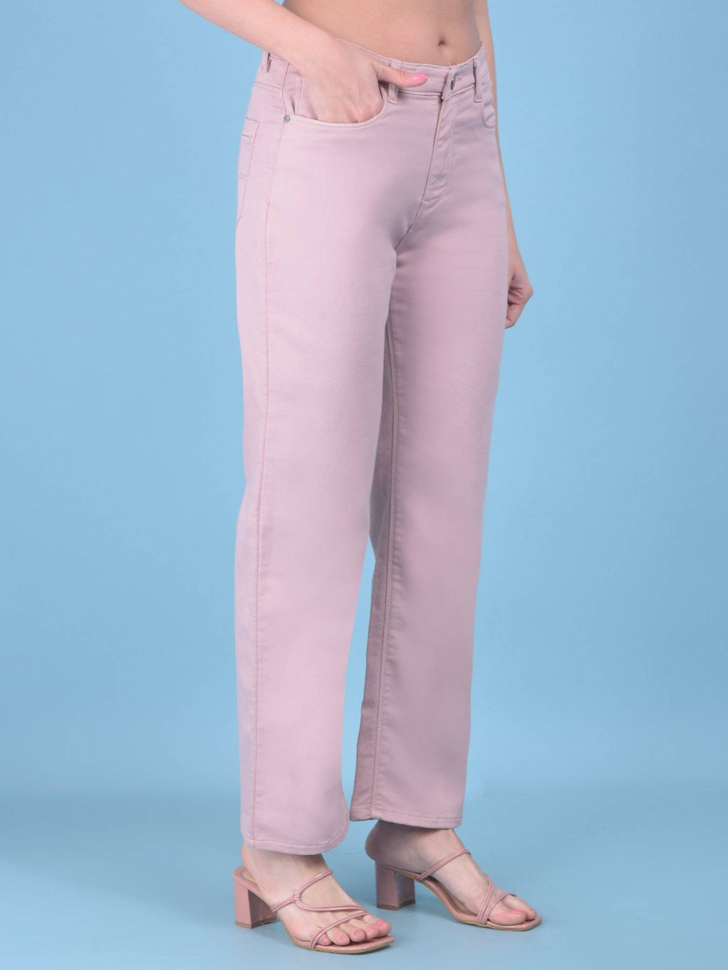 Solid Grey Bootcut Jeans for Women | BT10 - view 12