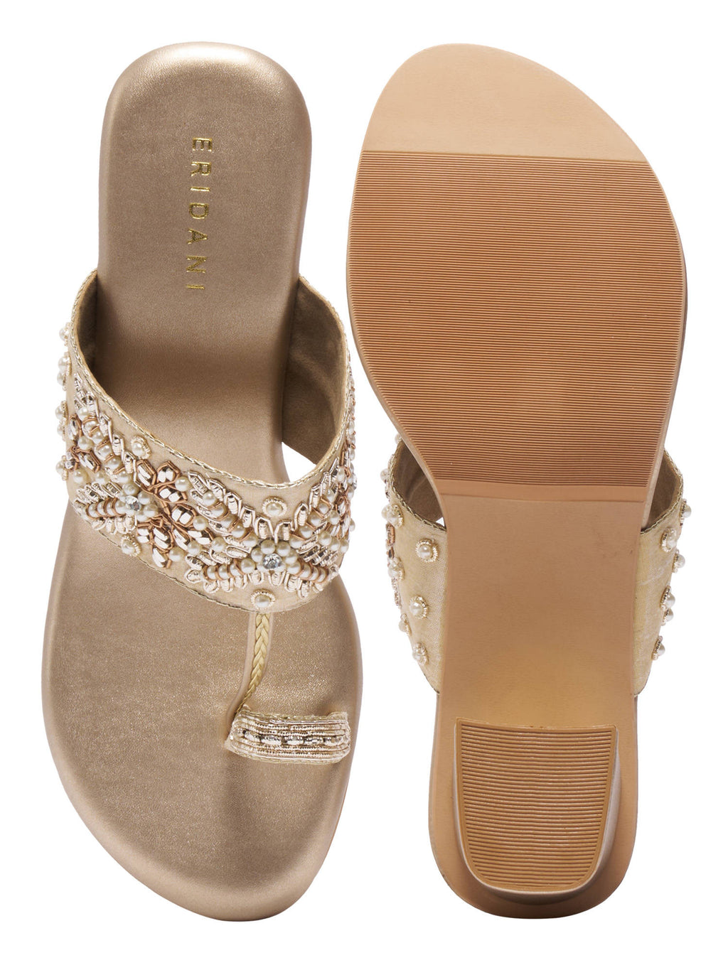 Elka Embellished One Toe Heels Gold | H78 - view 3
