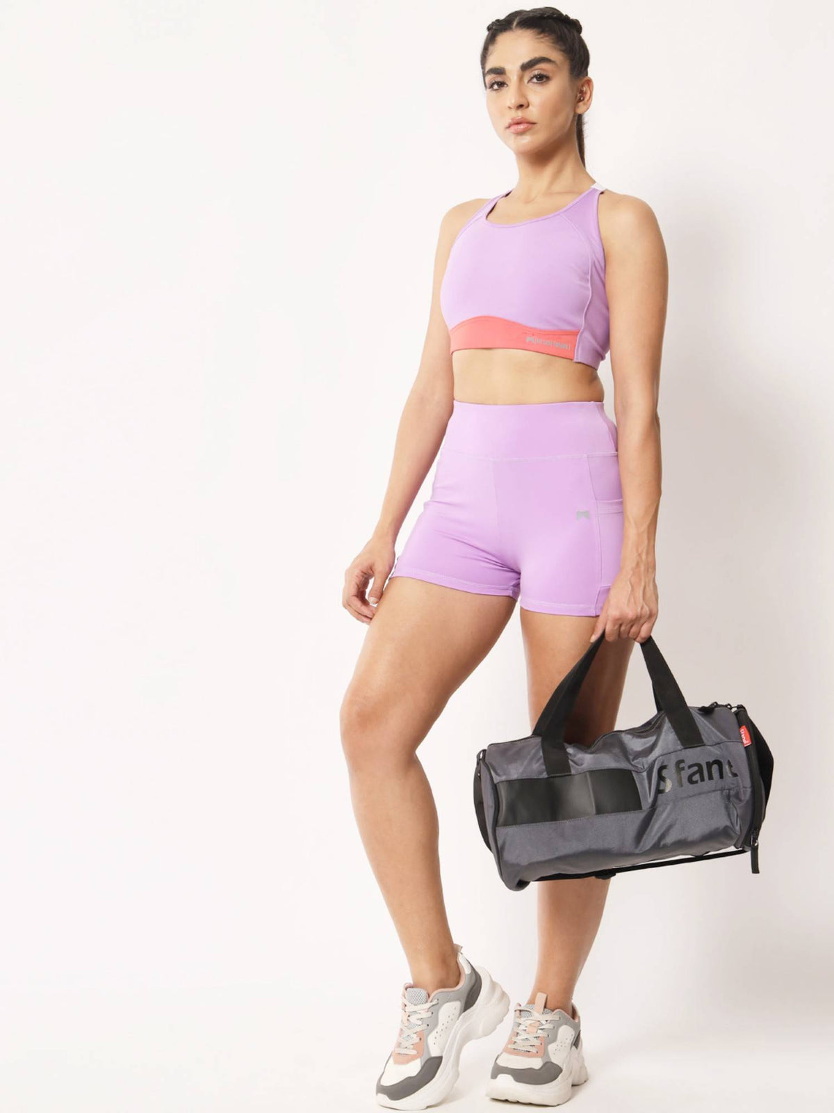 High Waist Cycling Shorts Purple - view 8