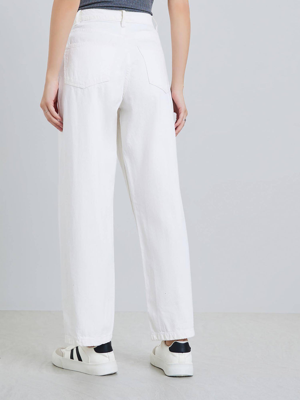 Off White Casual Plain Jeans | RF89 - view 5