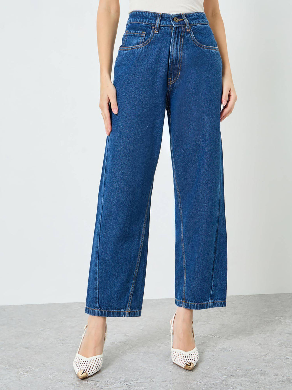 Blue Casual Plain Jeans | RF89 - view 1
