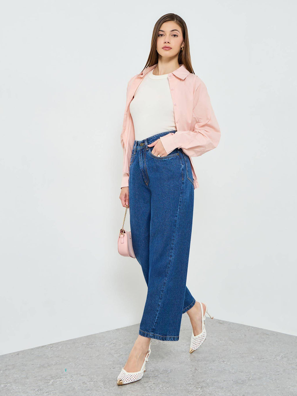 Off White Casual Plain Jeans | RF89 - view 7