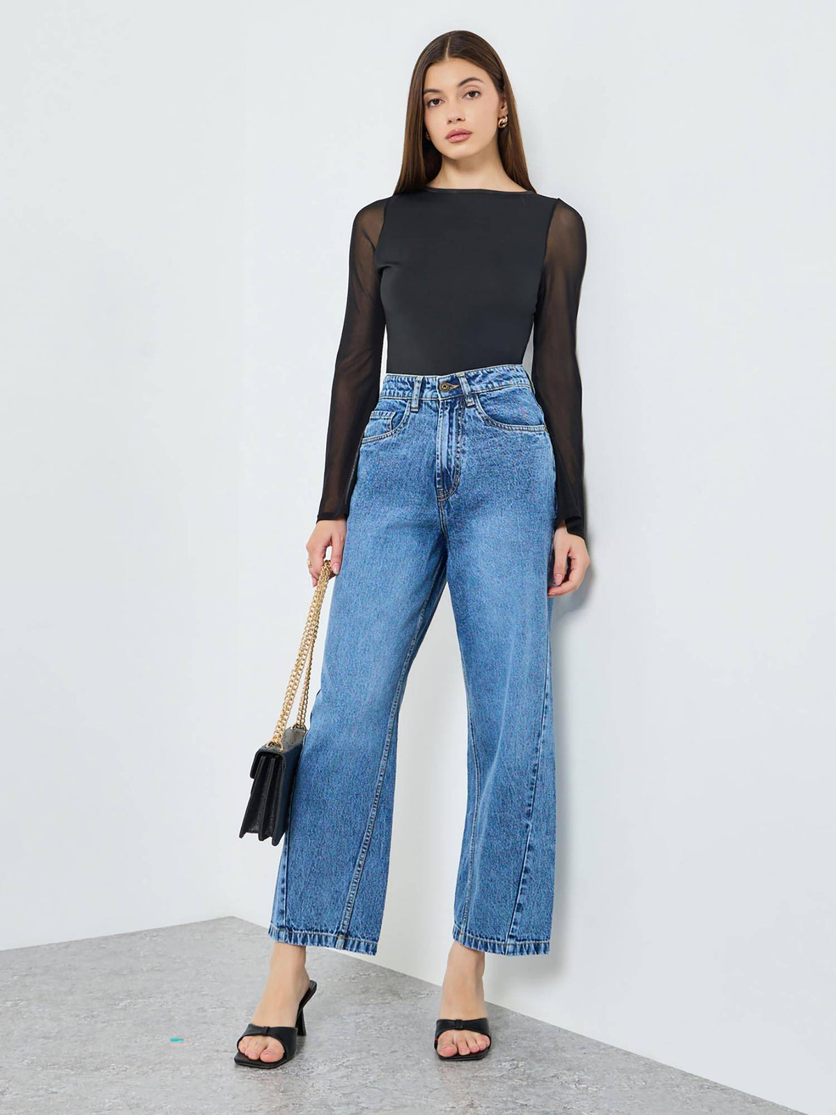 Blue Casual Plain Jeans | RF89 - view 2