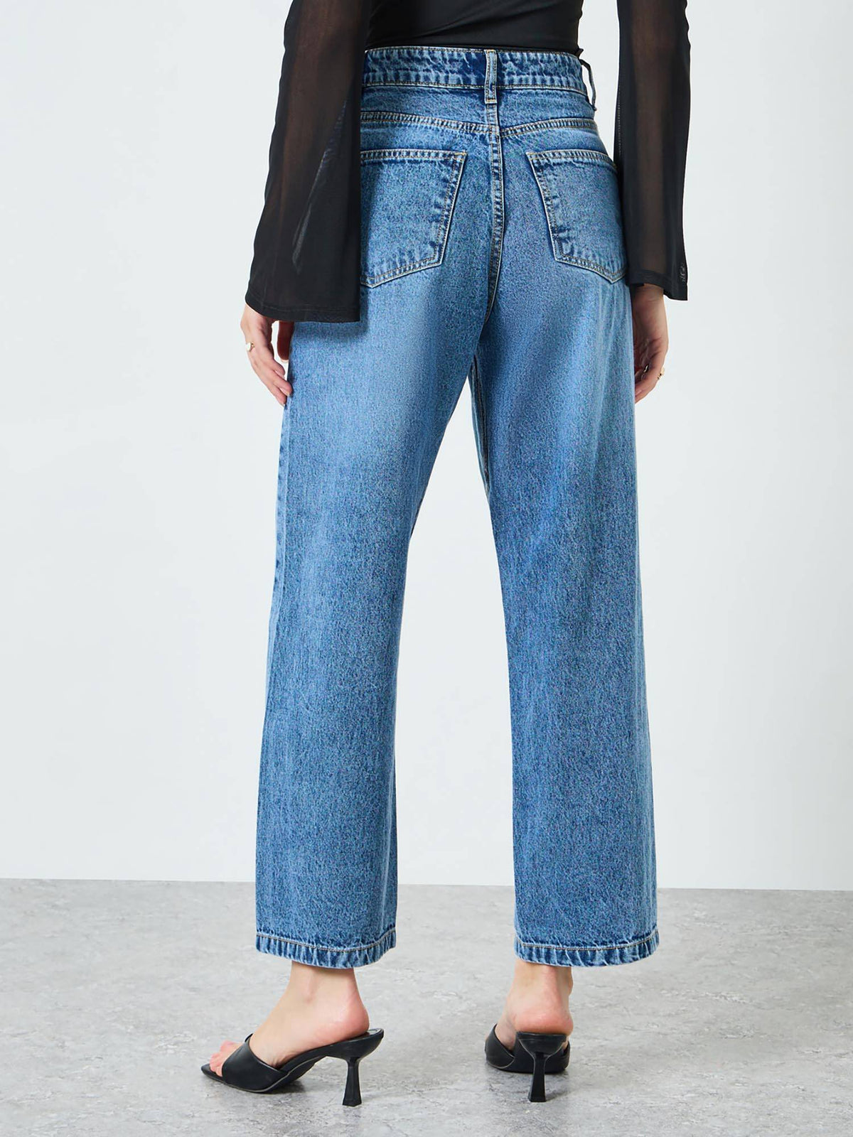 Blue Casual Plain Jeans | RF89 - view 4