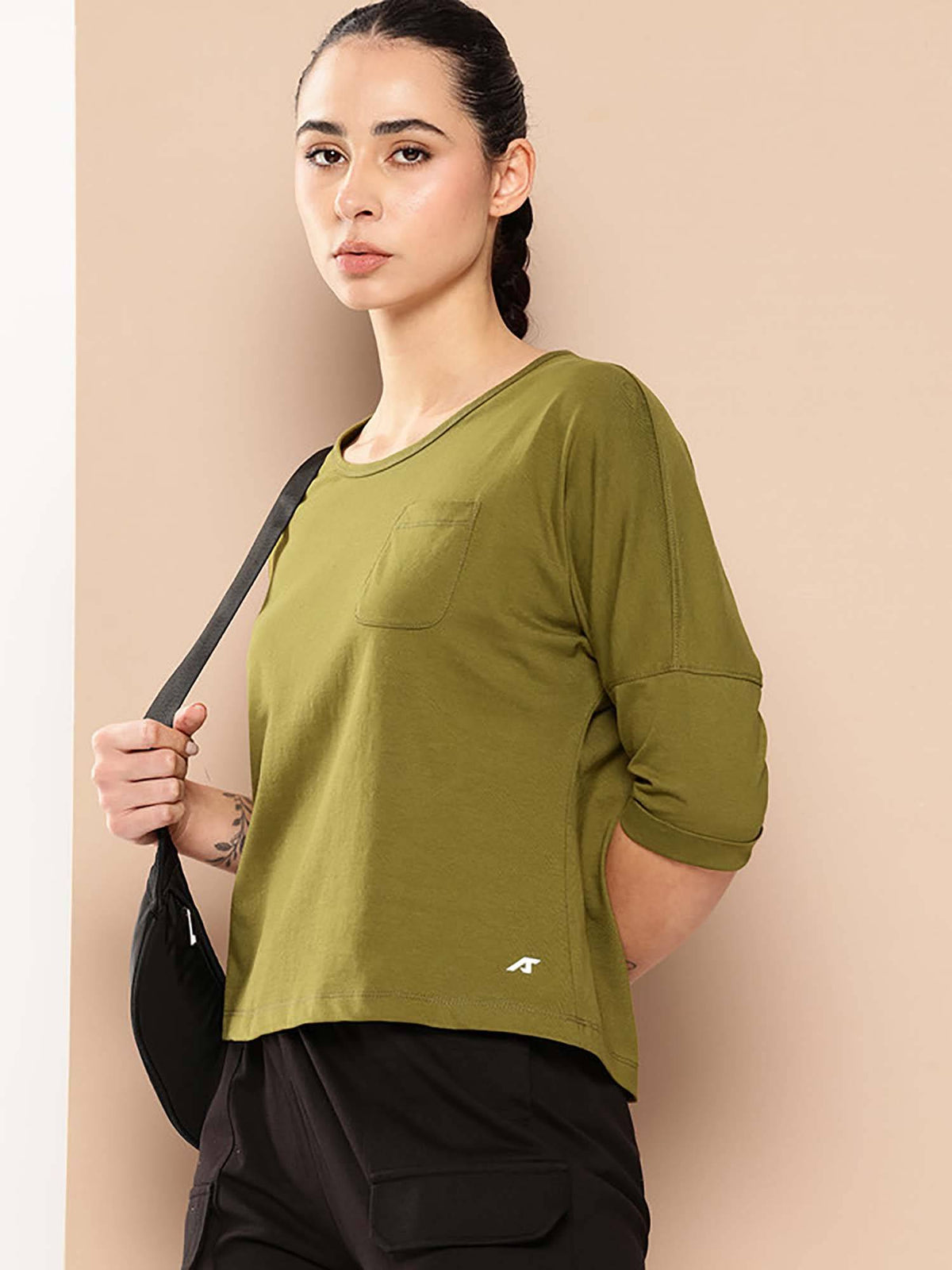 Women Olive T-shirt | TT89 - view 3
