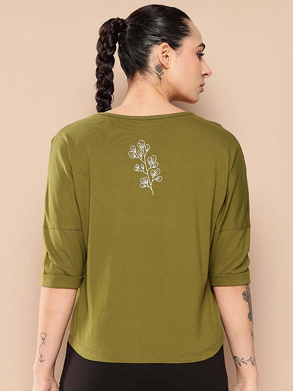 Women Olive T-shirt | TT89 - view 4