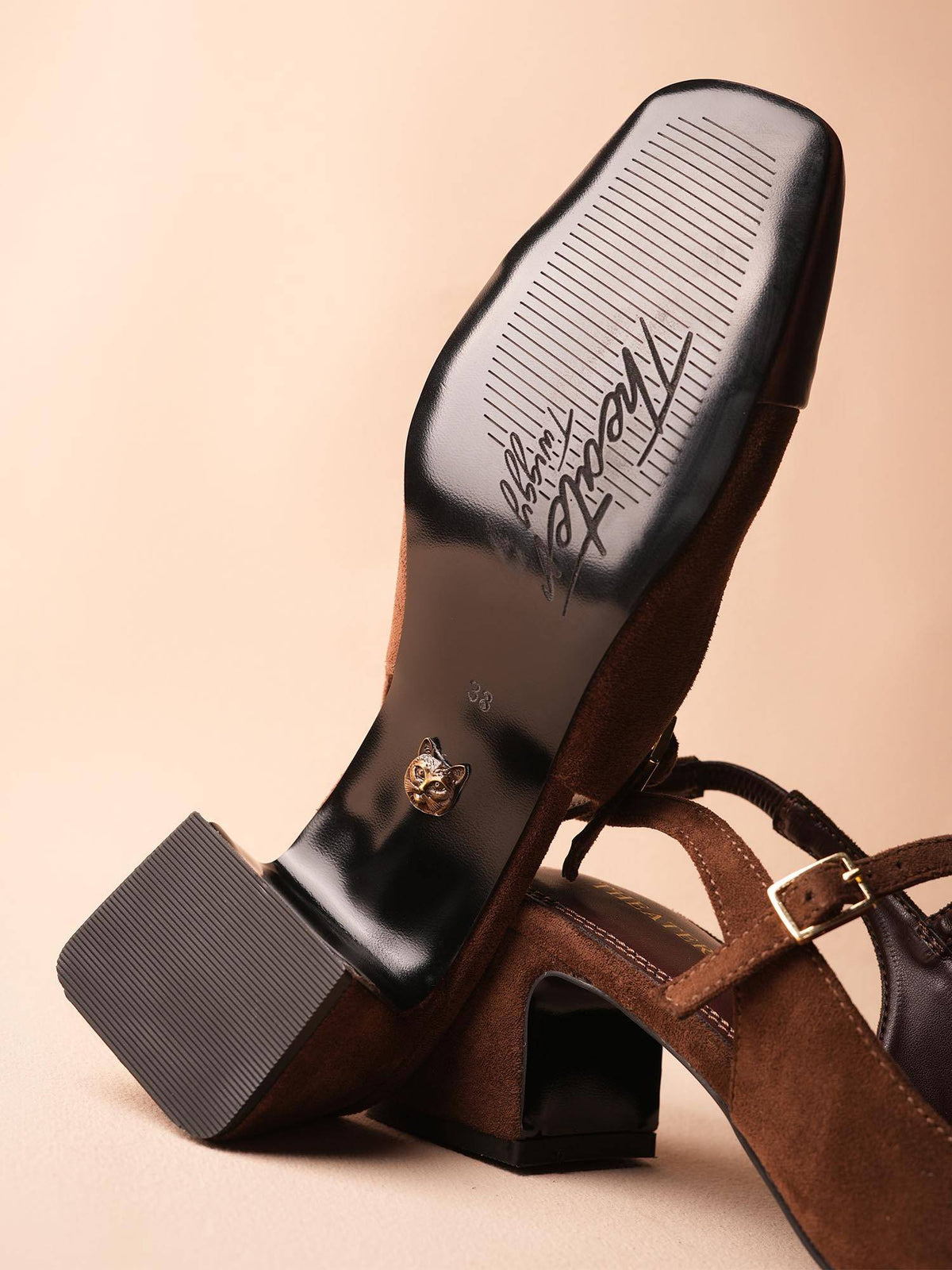 Women Twiggy Madame Sousatzka Brown Mary Jane Mules | H78 - view 5
