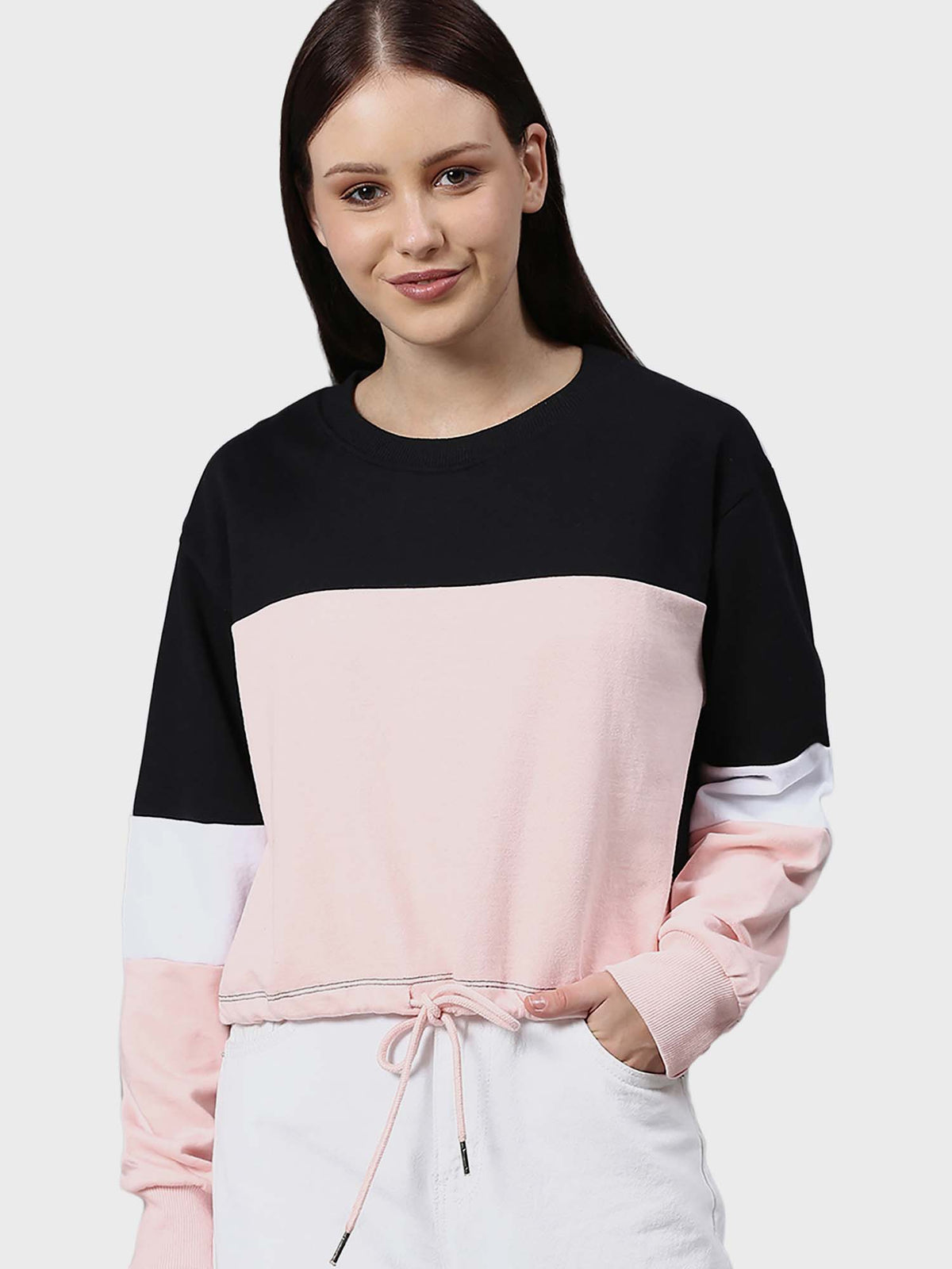 Black Solid Sweatshirt | SS90 - view 1