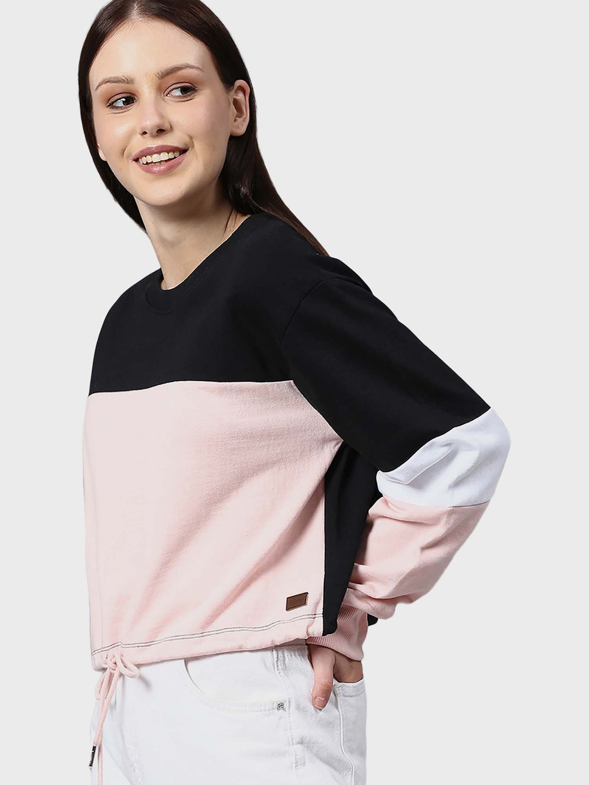 Black Solid Sweatshirt | SS90 - view 2