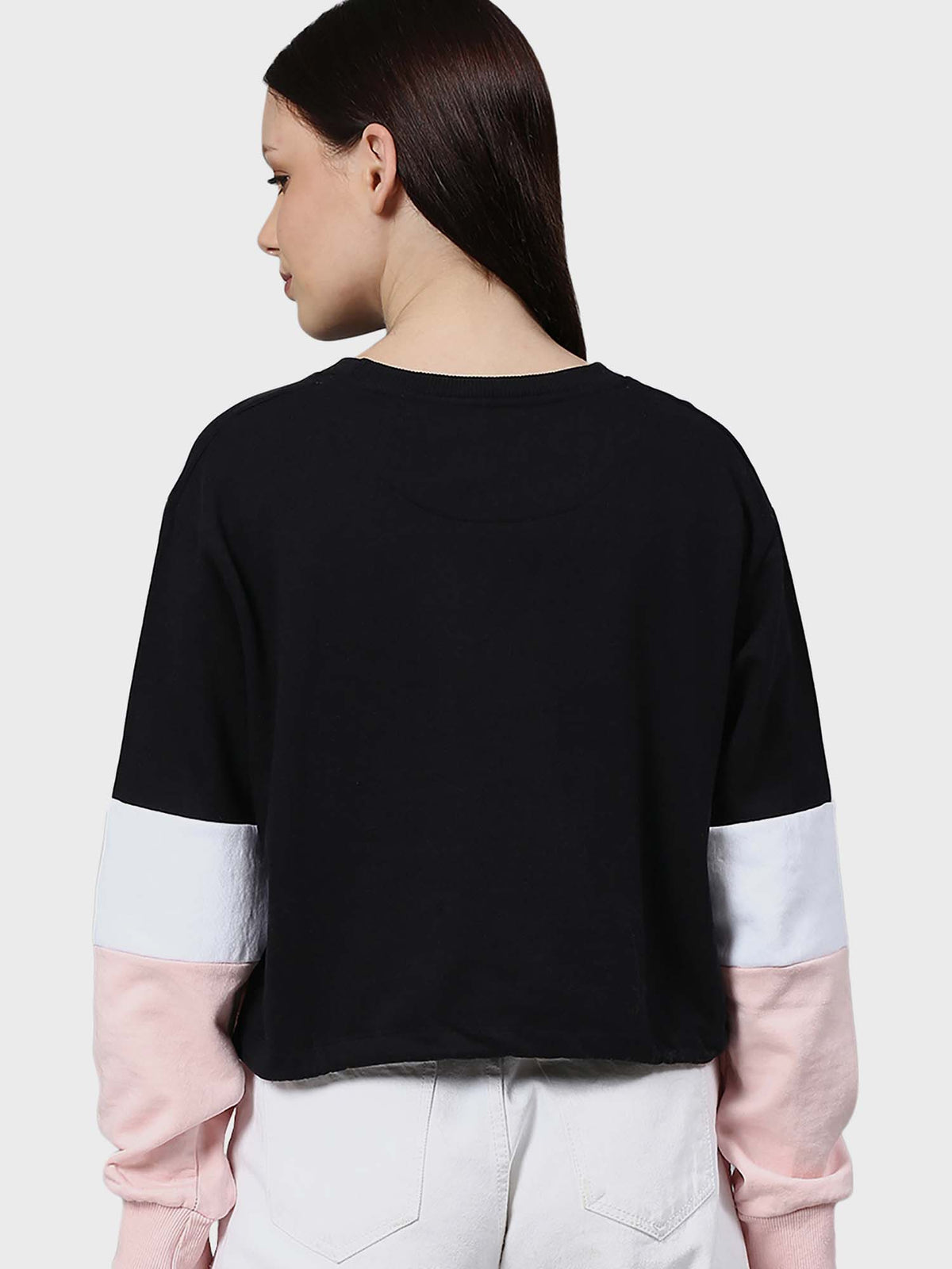 Black Solid Sweatshirt | SS90 - view 3