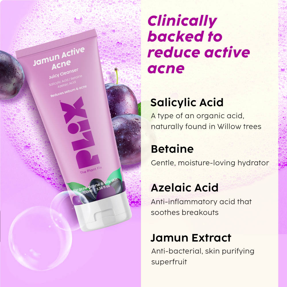 Jamun Active Acne Regime With Cleanser, Toner & Moisturizer For Women & Men | PL1 - view 4