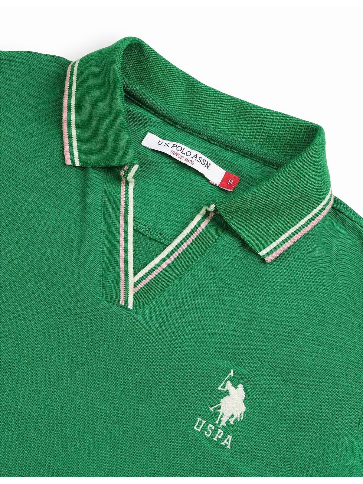 Green Tipped Collar Regular Fit Polo T-Shirt | PW43 - view 8