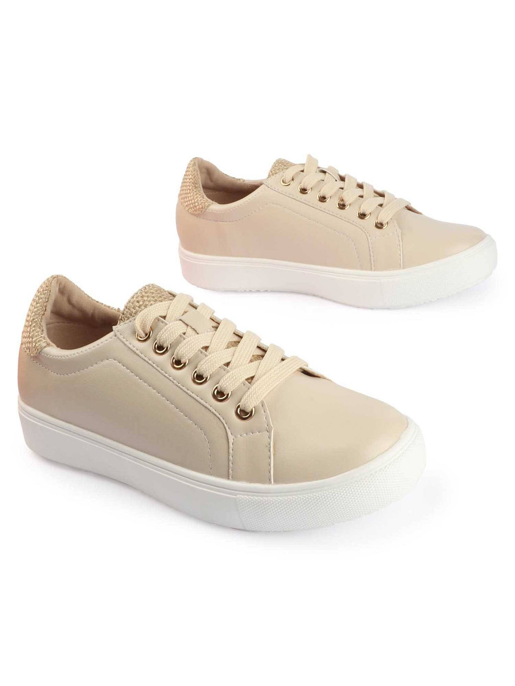 Lace-Up Beige Sneakers | SN09 - view 1