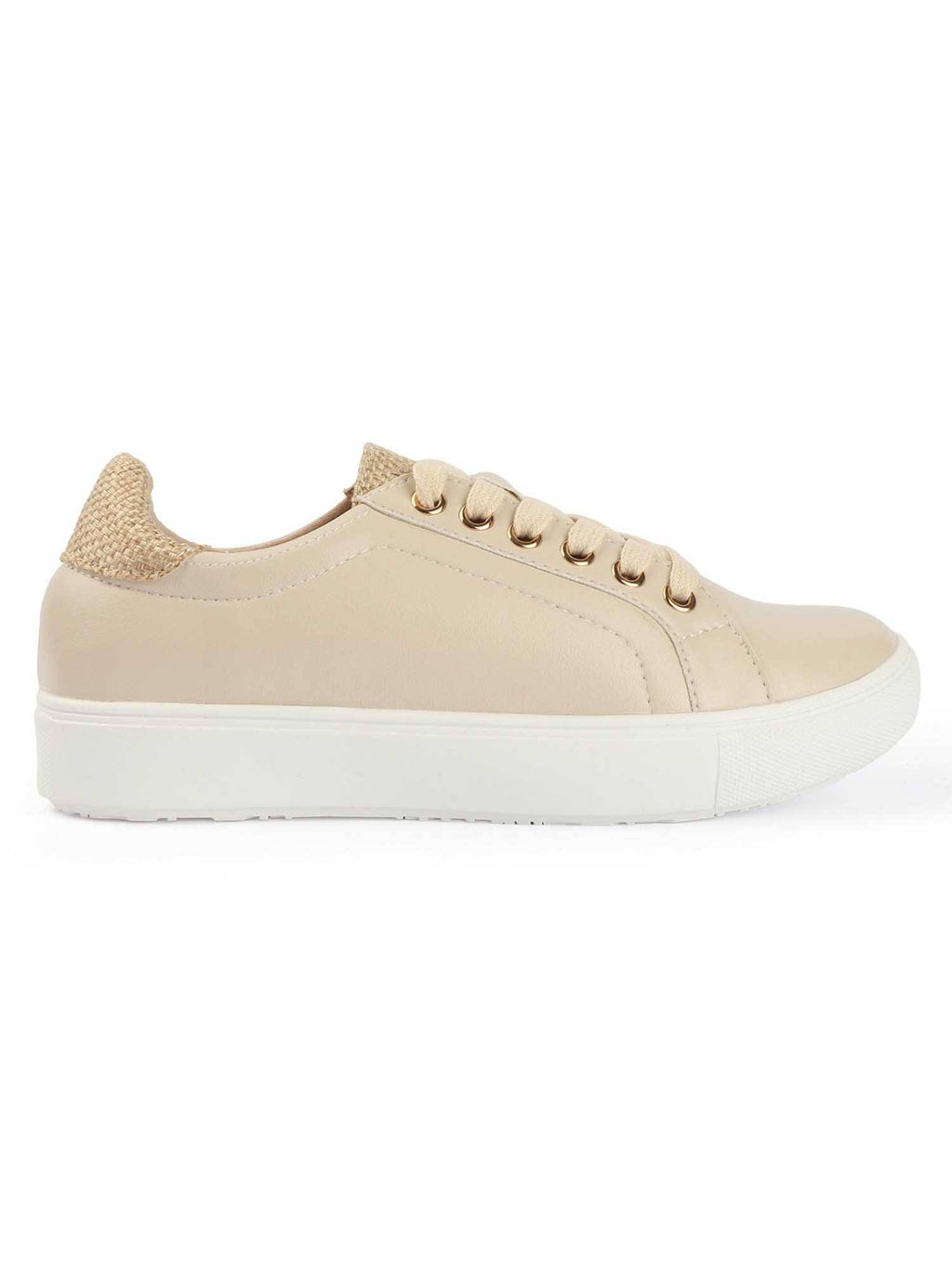 Lace-Up Beige Sneakers | SN09 - view 2