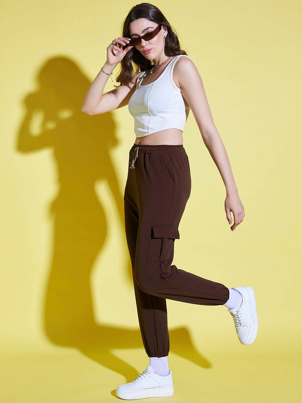 Women Lycra Grey Solid Joggers | WJ89 - view 20