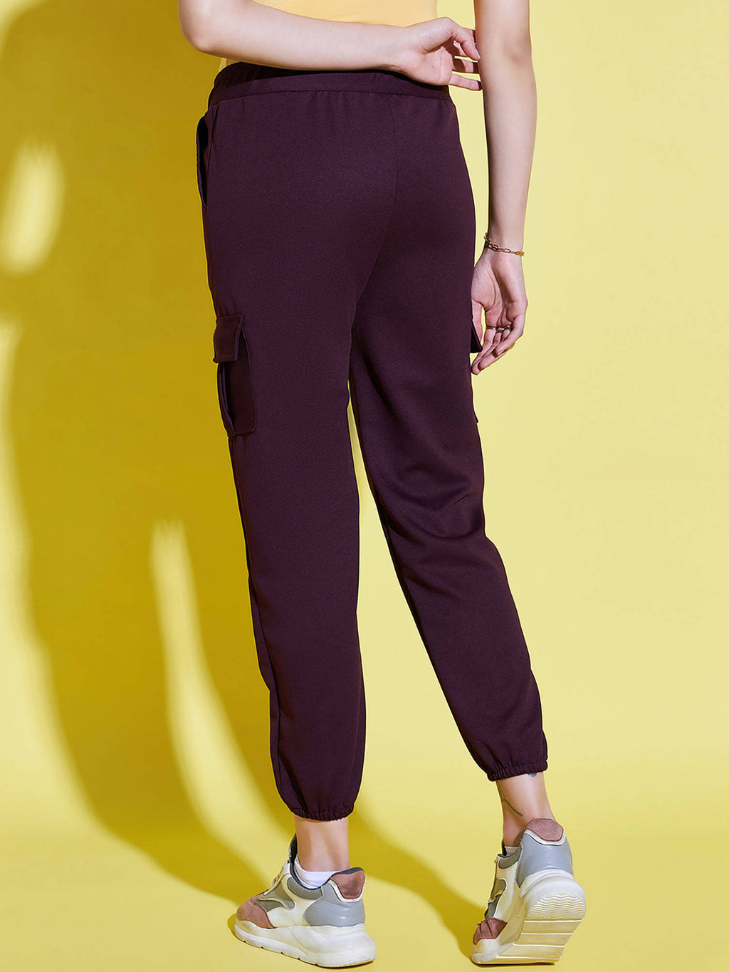 Women Lycra Grey Solid Joggers | WJ89 - view 10