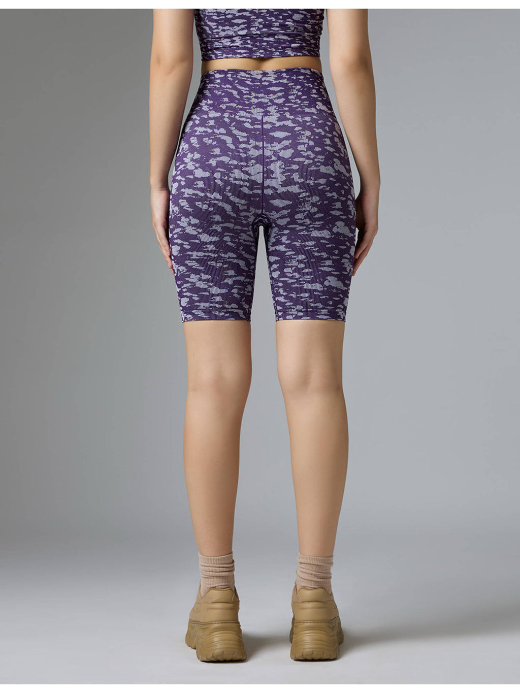 Purple Camo Bike Shorts - view 2