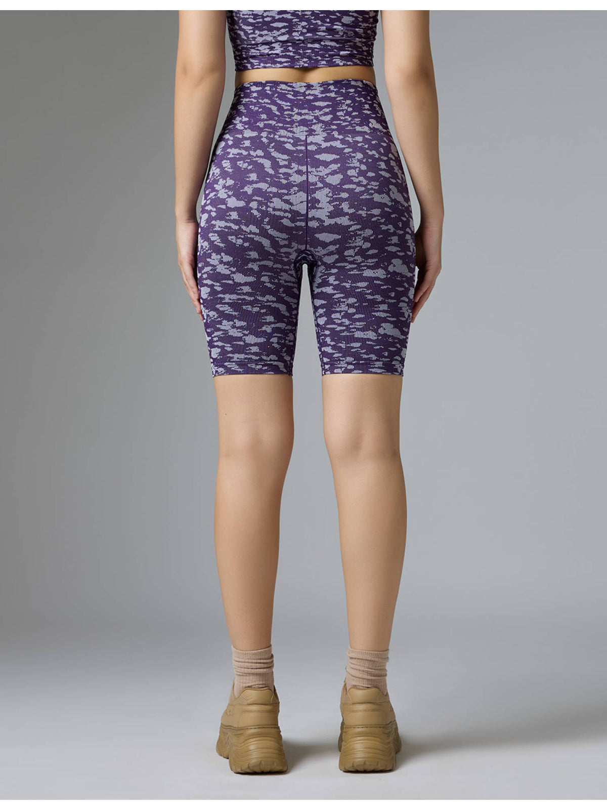 Purple Camo Bike Shorts - view 2