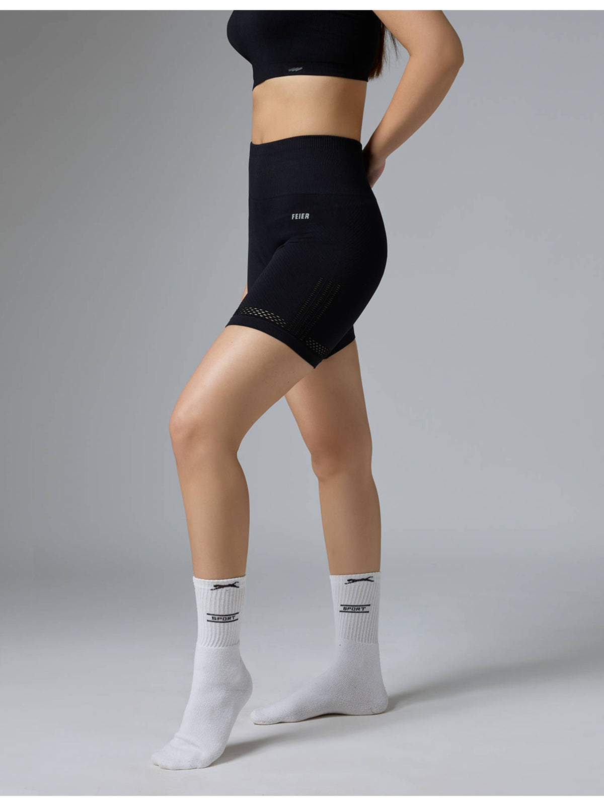 Black Airwave Bike Shorts - view 3
