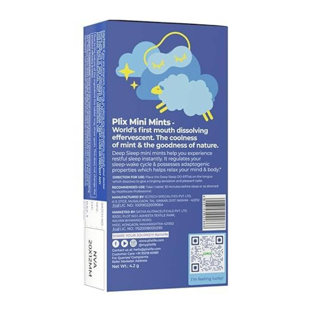 Deep Sleep with Melatonin, Oral Dissolving 30 Mini Mints for restful sleep, Jatamansi Extracts | PL1 - view 2