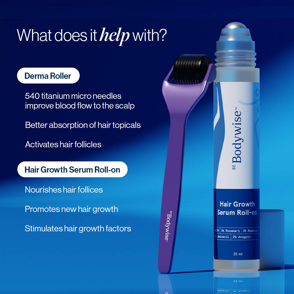 Hair Growth Kit - 3% Rosemary Hair Growth Serum Roll-On & Derma Roller Combo | BWS9 - view 2