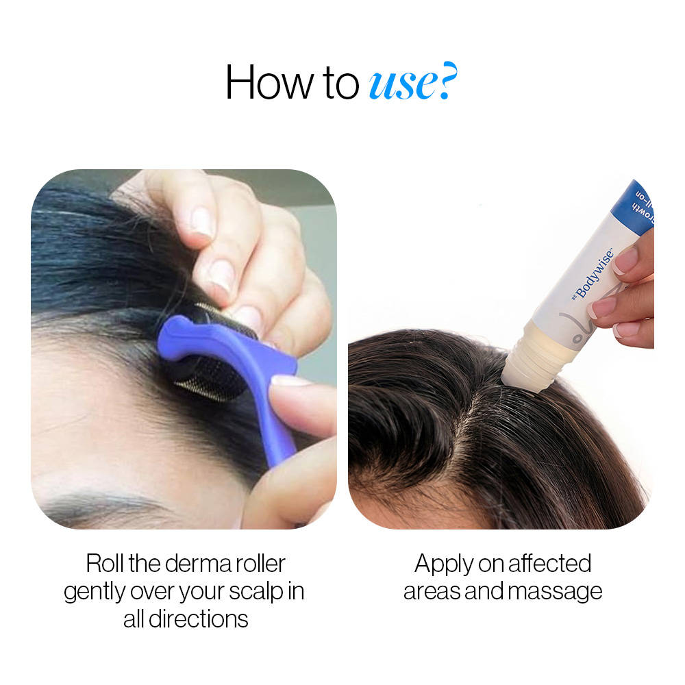 Hair Growth Kit - 3% Rosemary Hair Growth Serum Roll-On & Derma Roller Combo | BWS9 - view 4