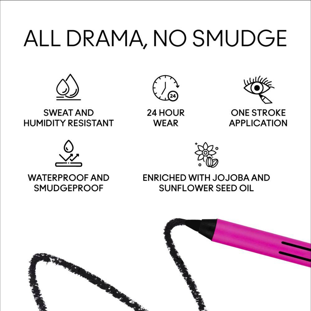 In Extreme Dimension 24Hr Waterproof & Smudgeproof Kajal Eye Liner | E20 - view 2