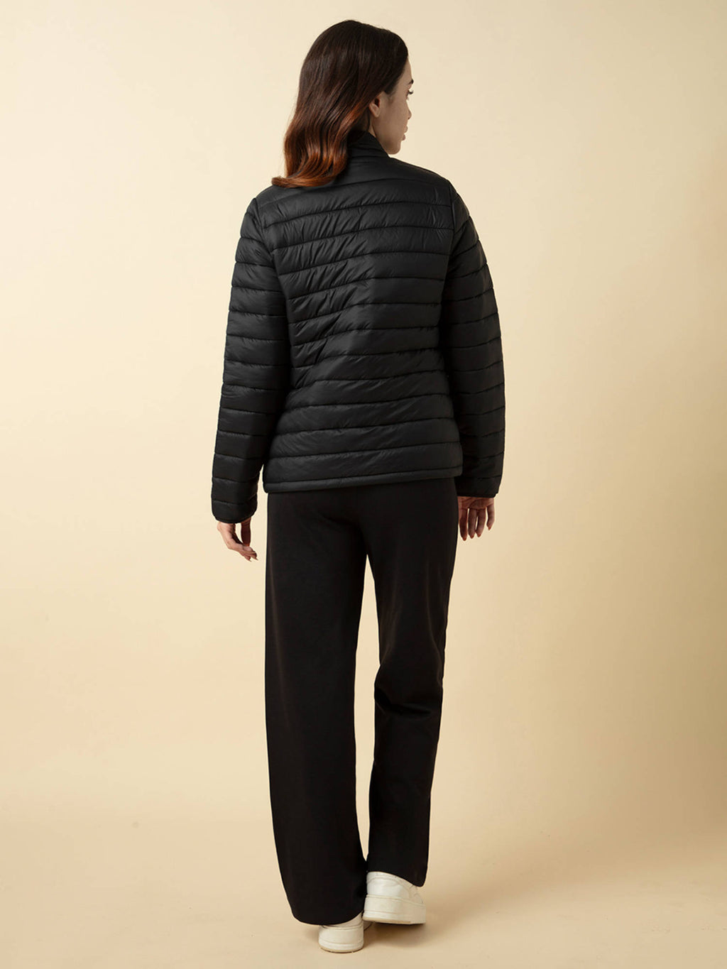 Beige Relax Fit Full Sleeves Solid Puffer Jacket | JC78 - view 13