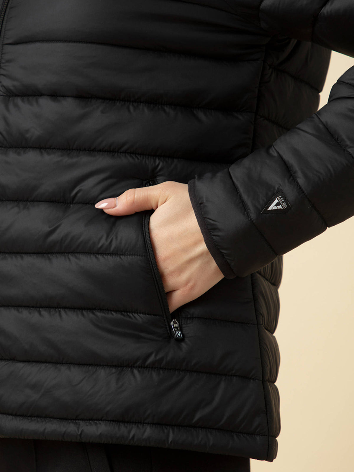 Beige Relax Fit Full Sleeves Solid Puffer Jacket | JC78 - view 14