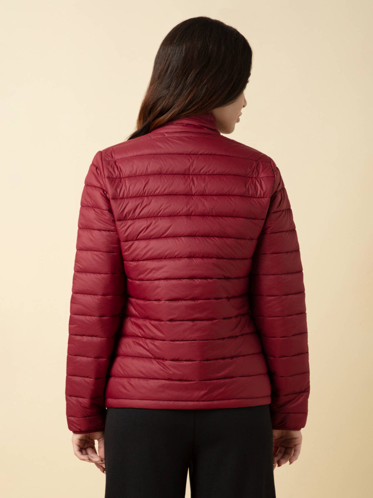 Beige Relax Fit Full Sleeves Solid Puffer Jacket | JC78 - view 17