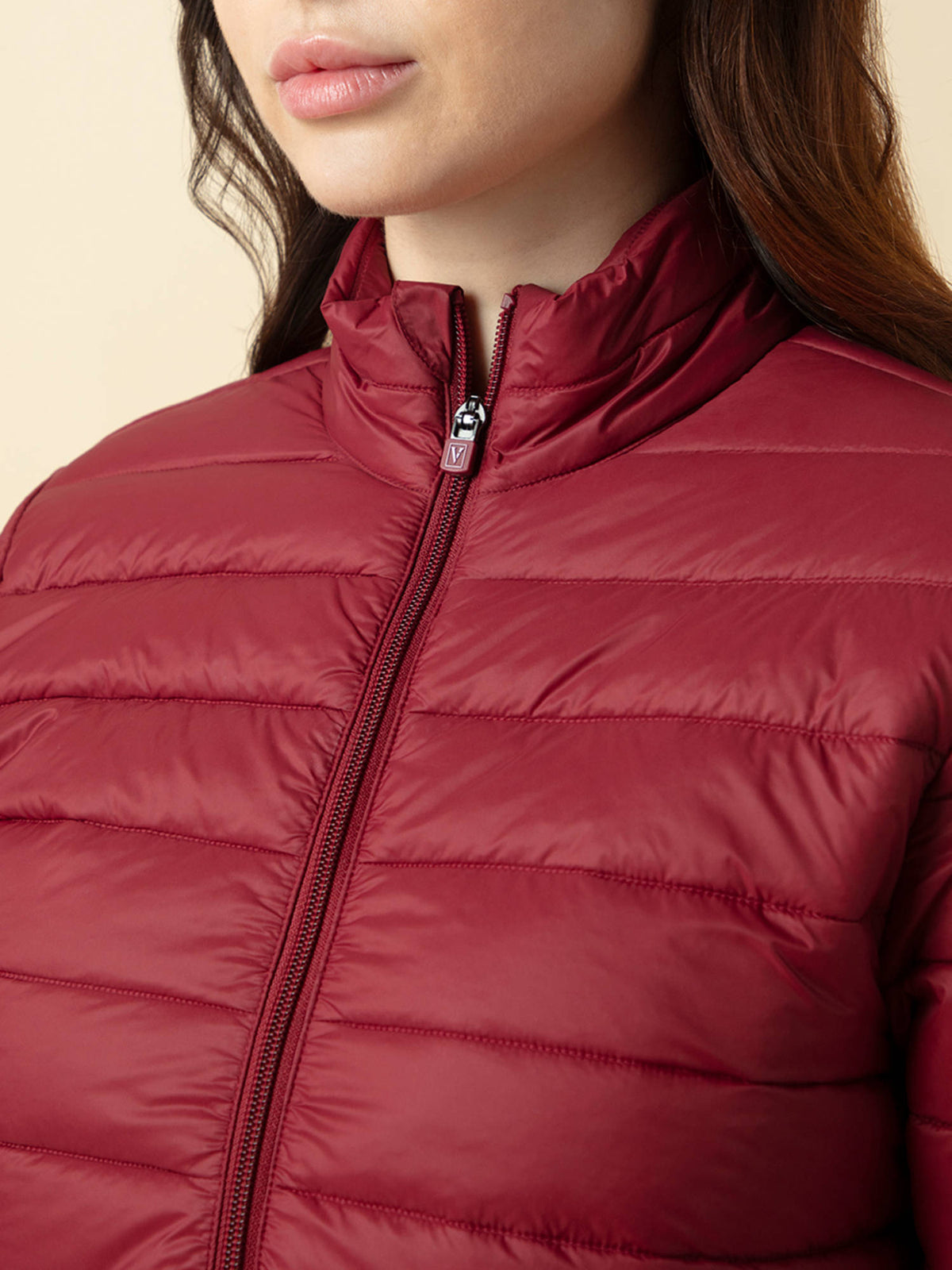 Beige Relax Fit Full Sleeves Solid Puffer Jacket | JC78 - view 18