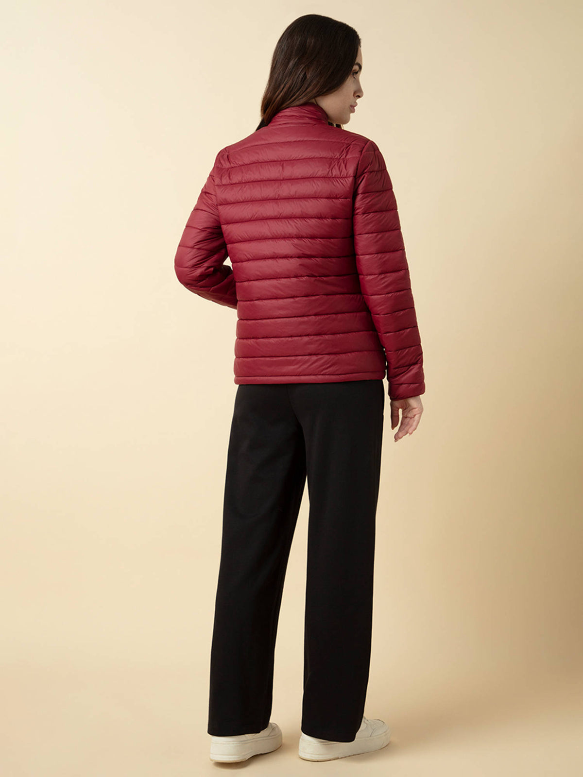 Beige Relax Fit Full Sleeves Solid Puffer Jacket | JC78 - view 20
