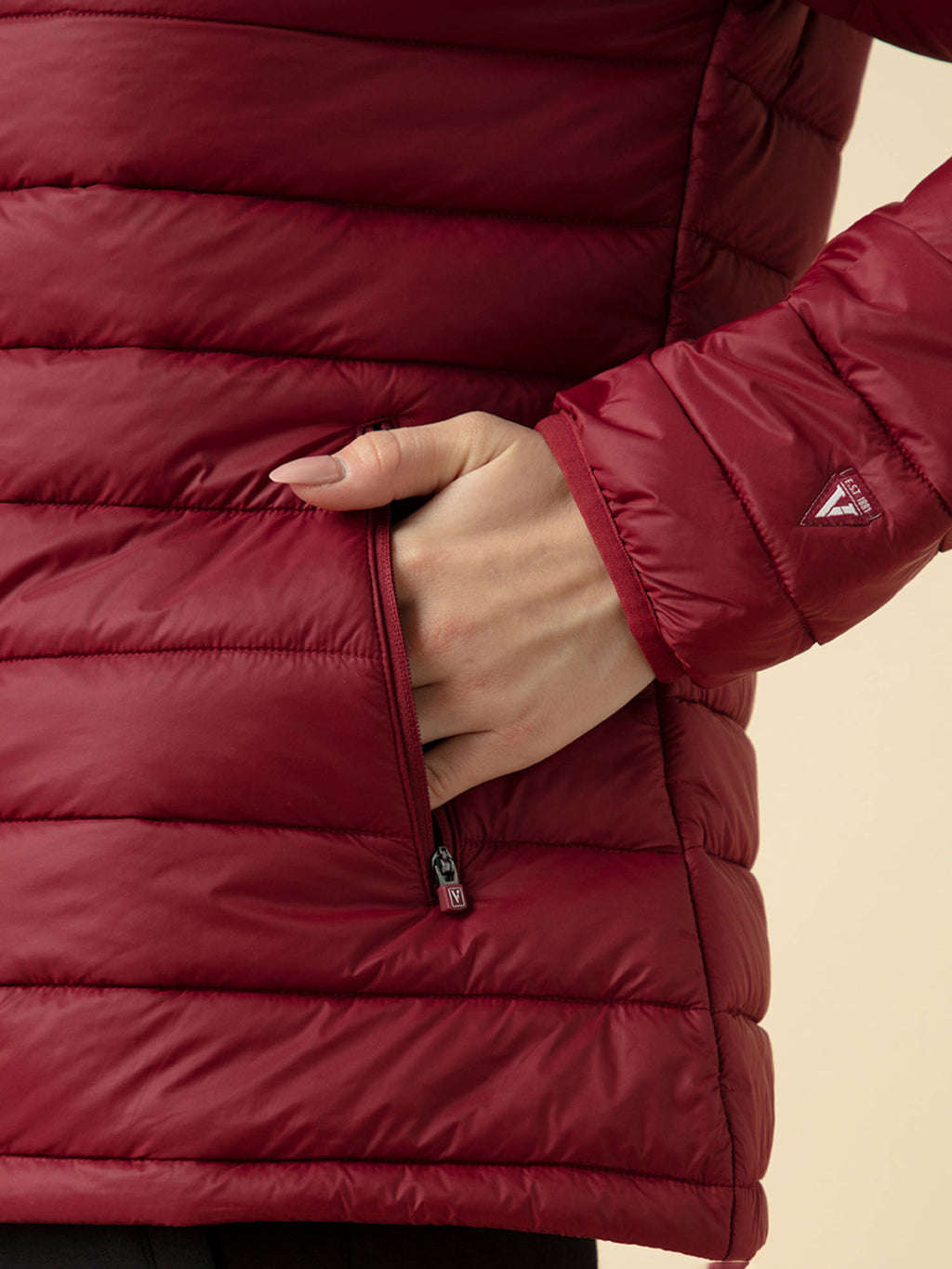 Beige Relax Fit Full Sleeves Solid Puffer Jacket | JC78 - view 21