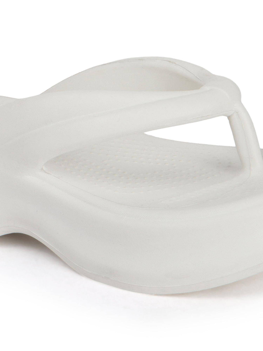 Women Off White Comfortable Wedge Thong Sandals | SD89 - view 7