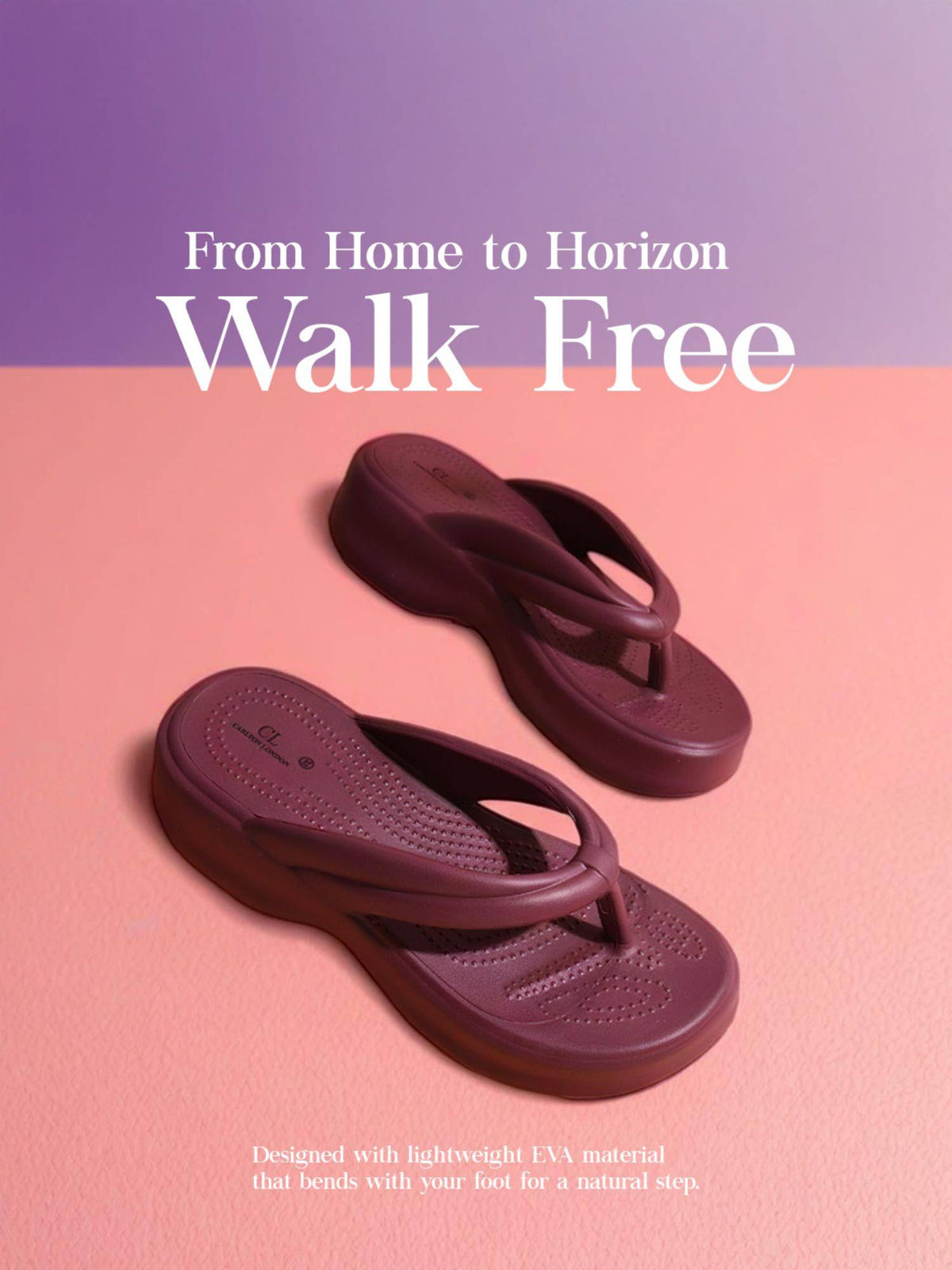 Women Black Comfortable Wedge Thong Sandals | SD89 - view 14