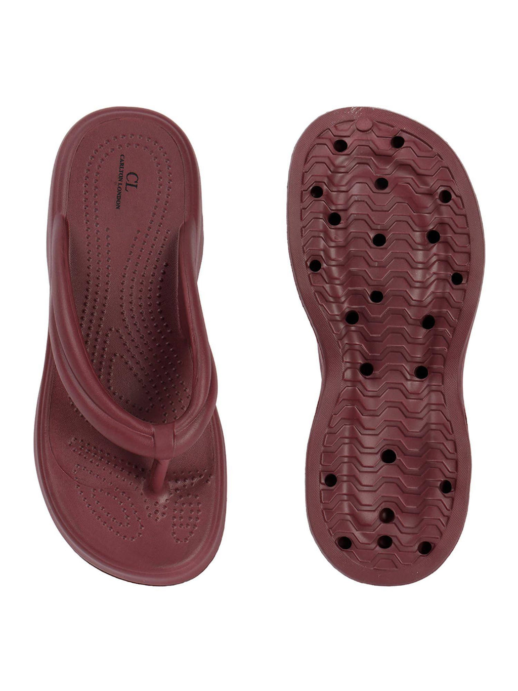 Women Black Comfortable Wedge Thong Sandals | SD89 - view 16