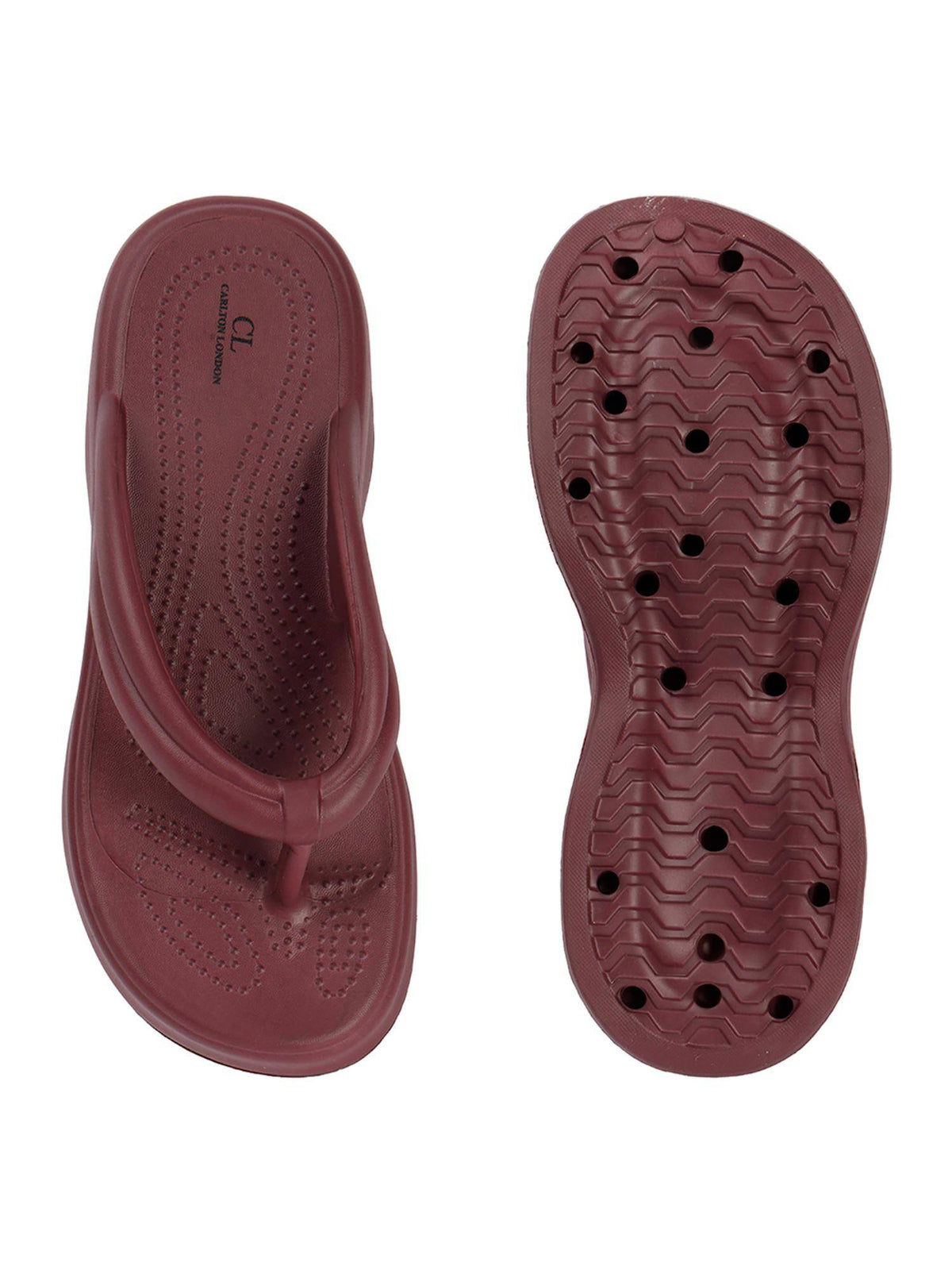 Women Black Comfortable Wedge Thong Sandals | SD89 - view 16