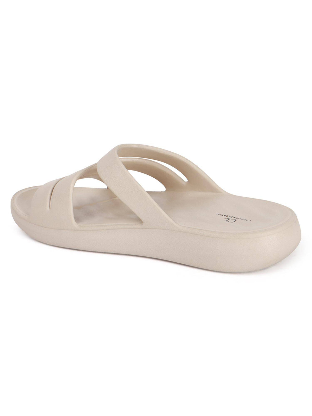Women Beige Three-Strap Platform Comfort Sandals | SD89 - view 5
