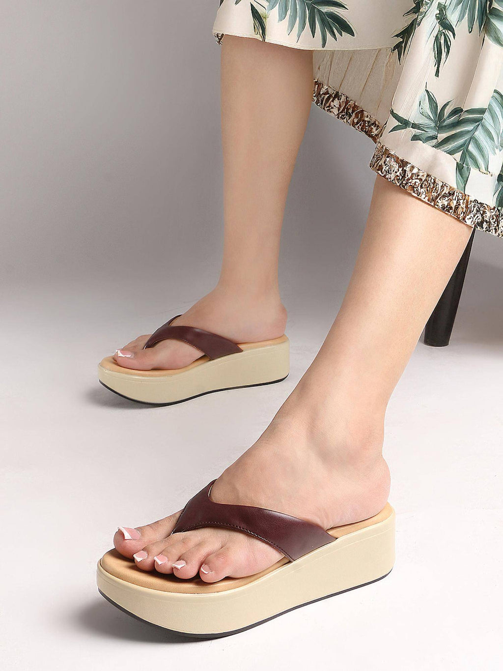 Women Maroon Adjustable Strap Comfort Sandals | SD89 - view 1