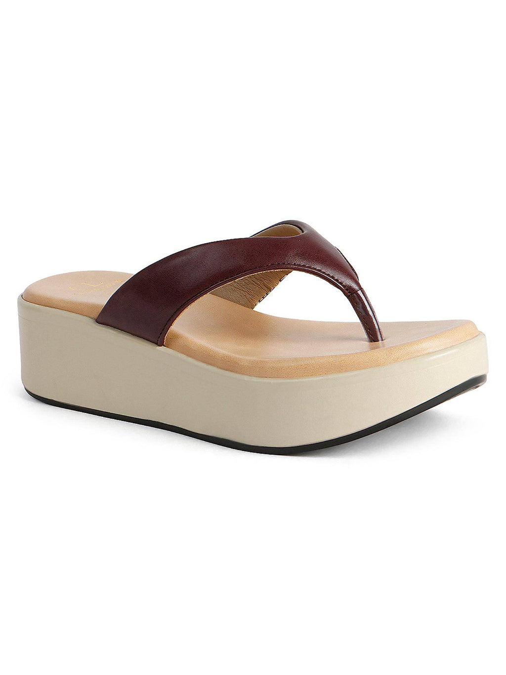Women Maroon Adjustable Strap Comfort Sandals | SD89 - view 3