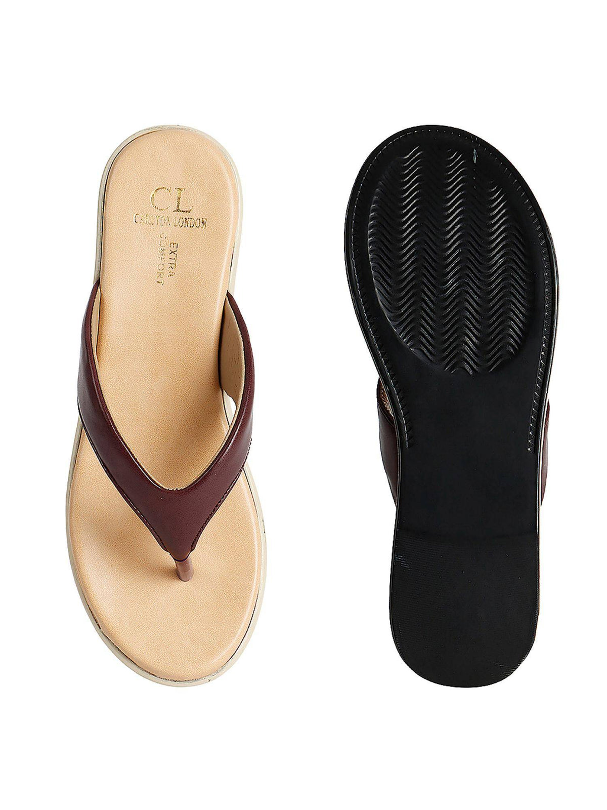 Women Maroon Adjustable Strap Comfort Sandals | SD89 - view 8