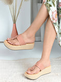Women Maroon Knot Detail Toe-Post Sandals | SD89 - view 9