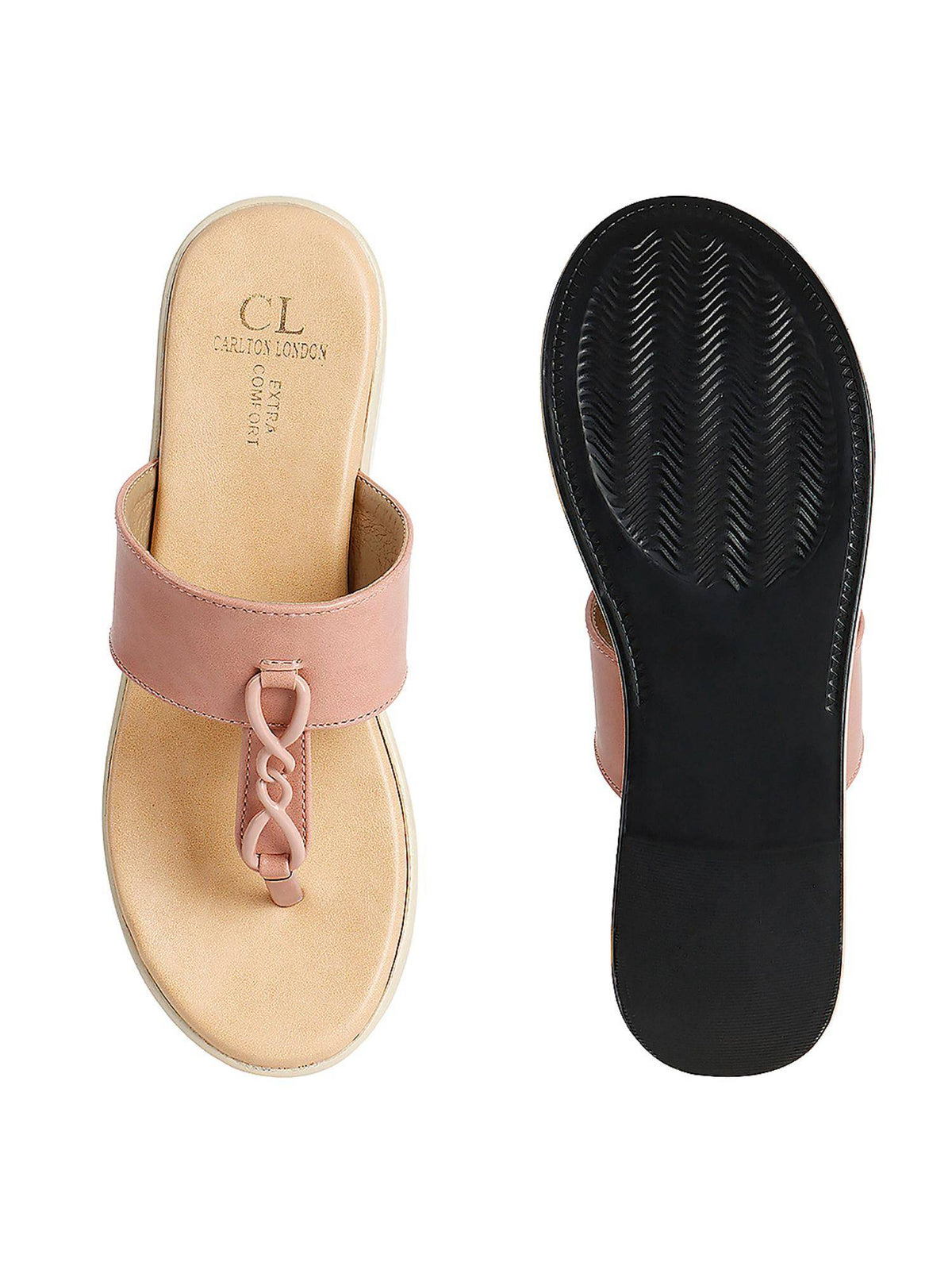 Women Maroon Knot Detail Toe-Post Sandals | SD89 - view 16