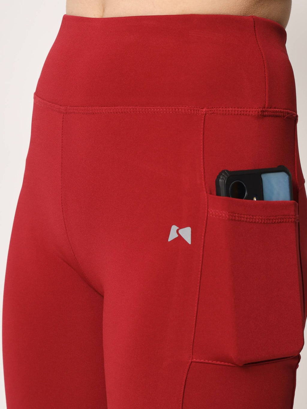 High Waist Cycling Shorts Maroon - view 5