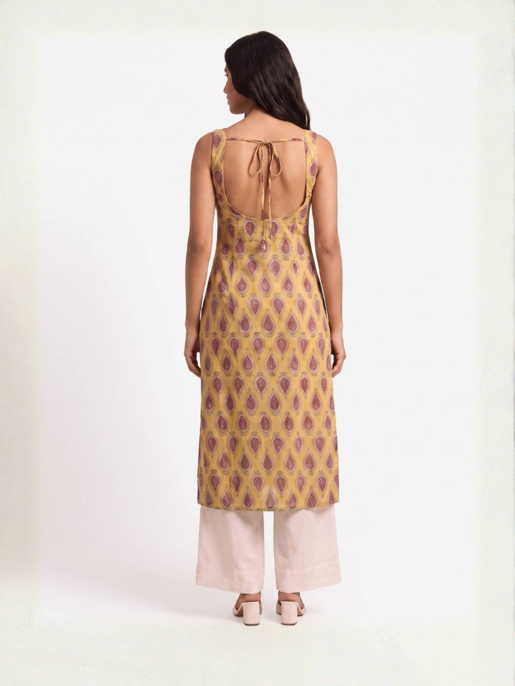 Green Printed Cotton Slim Fit Kurta | U3S - view 26
