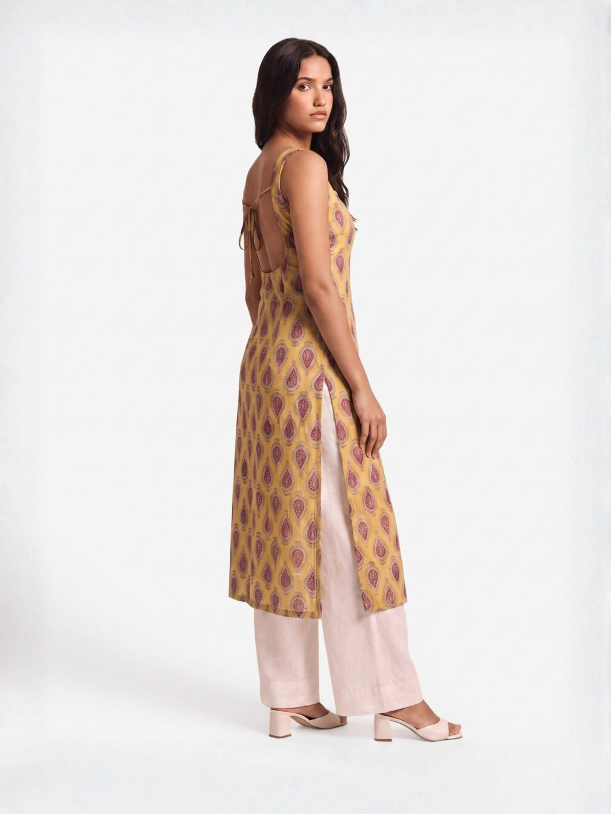 Green Printed Cotton Slim Fit Kurta | KDG - view 27