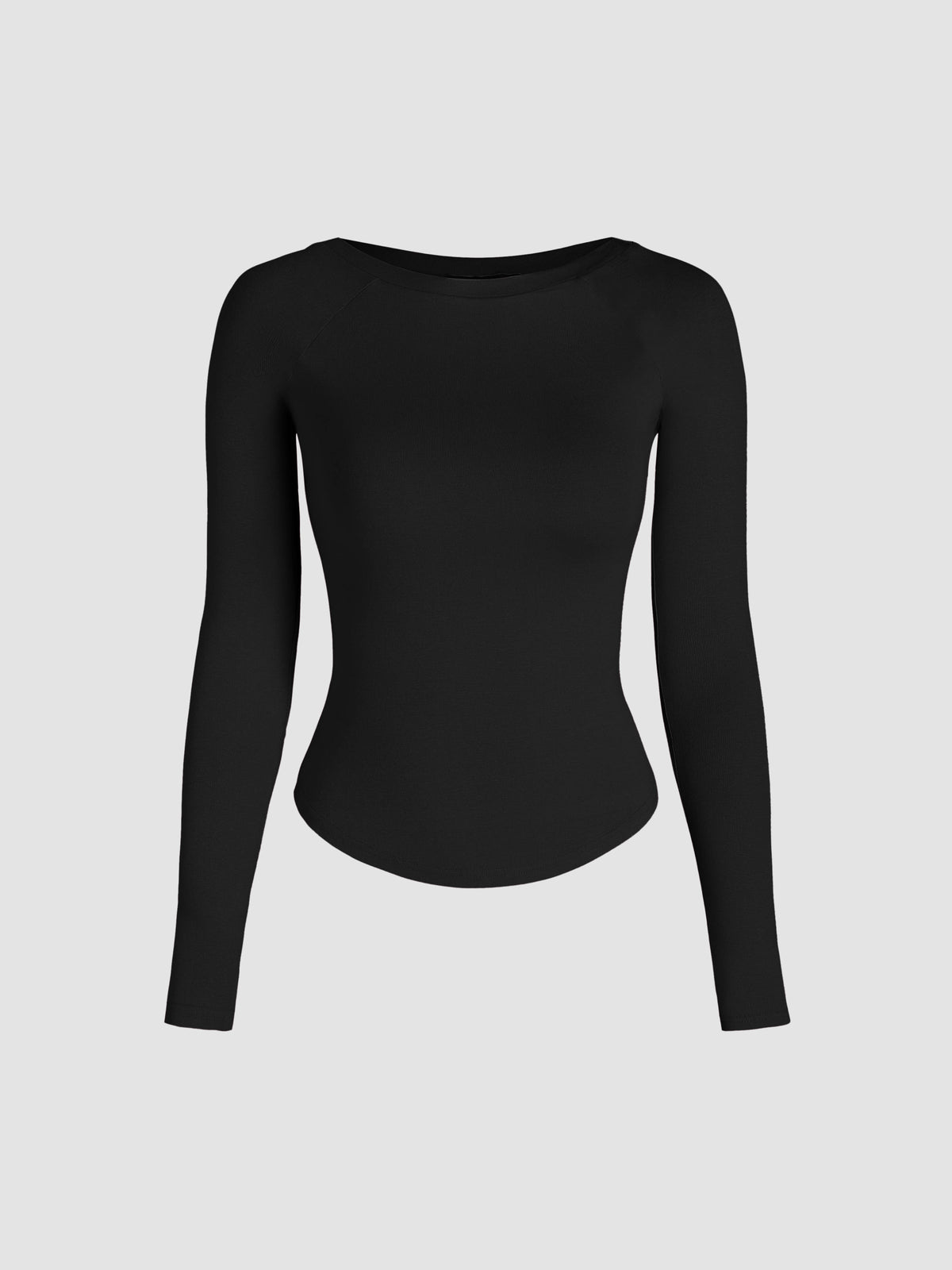 Pink Boat Neck Solid Long Sleeve Tee | TS56 - view 20